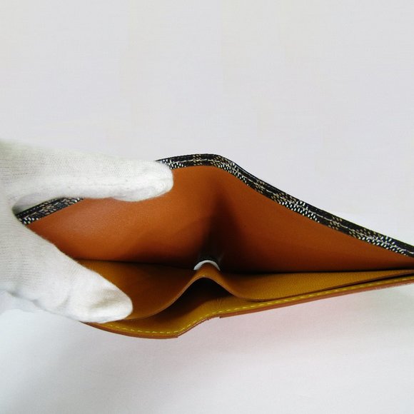 Authentic 2006 Goyard Bifold Wallet Black & Tan - Picture 7 of 16